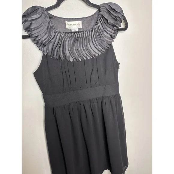 Francesca's Origami Pleated Sleeveless Sheath Party‎ Dress Size Small Black NWT - Picture 4 of 16